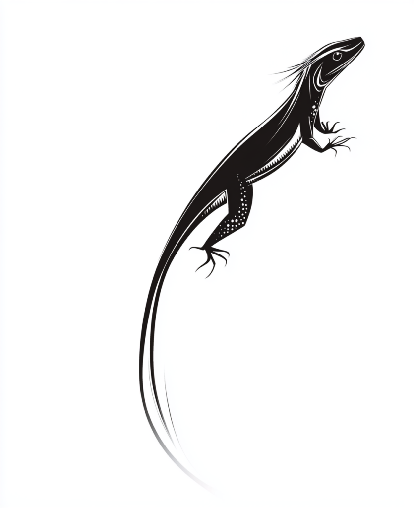 shokai 03764 simple black sketch of lizard with minimal details 2a08f3f0 91d7 491e 9f80 029c979e8061